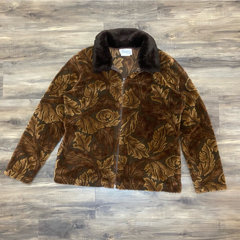 Traditions Brown Fall Faux Fur Jacket